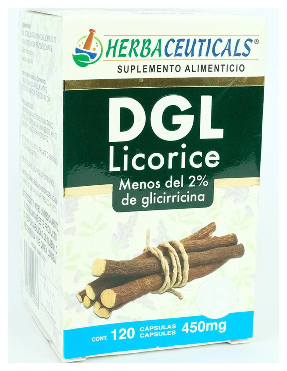 Suplemento alimenticio dgl licorice regaliz orgánico con bayas de sauzgatillo (vitex agnus-castus) 120 cáp 3
