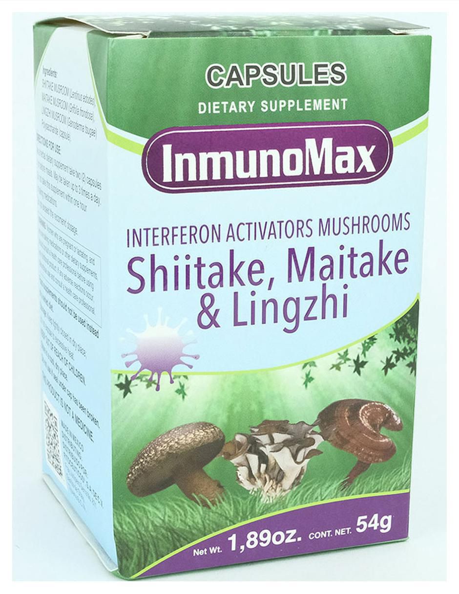 Suplemento alimenticio hongos shiitake maitake y lingzhi con mezcla herbal sueca de 120 cáp 3
