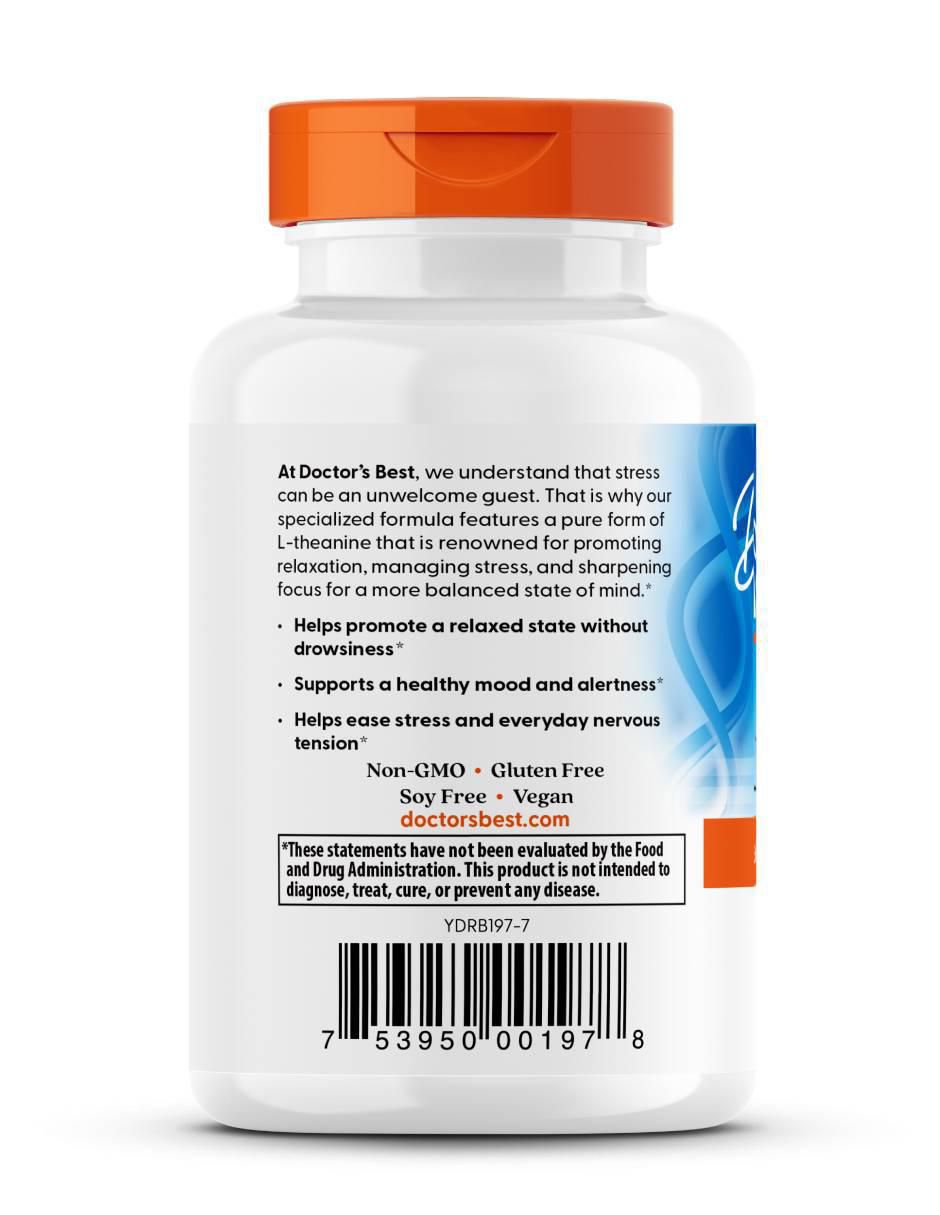 l-theanine 150 mg con suntheanine suplemento para relajación y bienestar mental 90 cápsulas Doctor's Best con l-teanina de 90 cáp 2