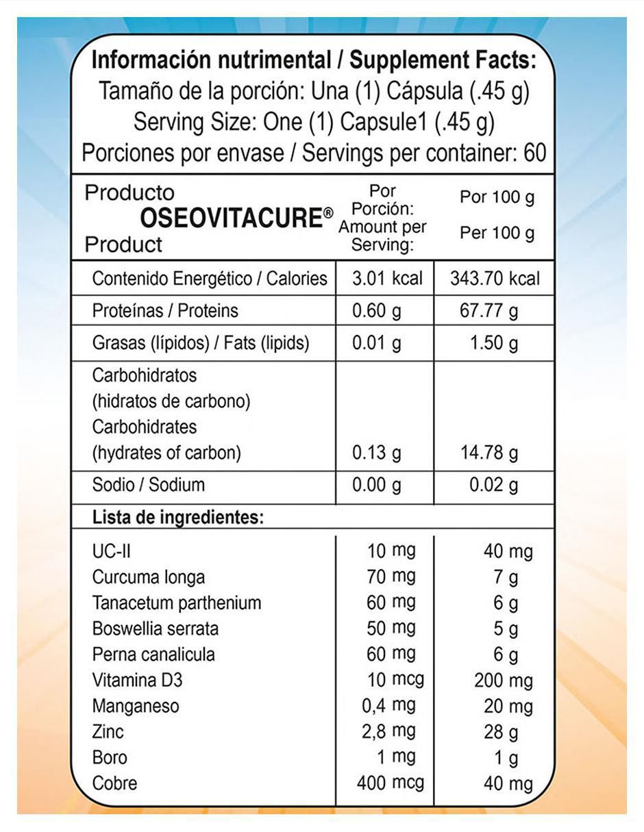 Suplemento alimenticio colágeno tipo II uc II con cúrcuma de 60 cáp 4