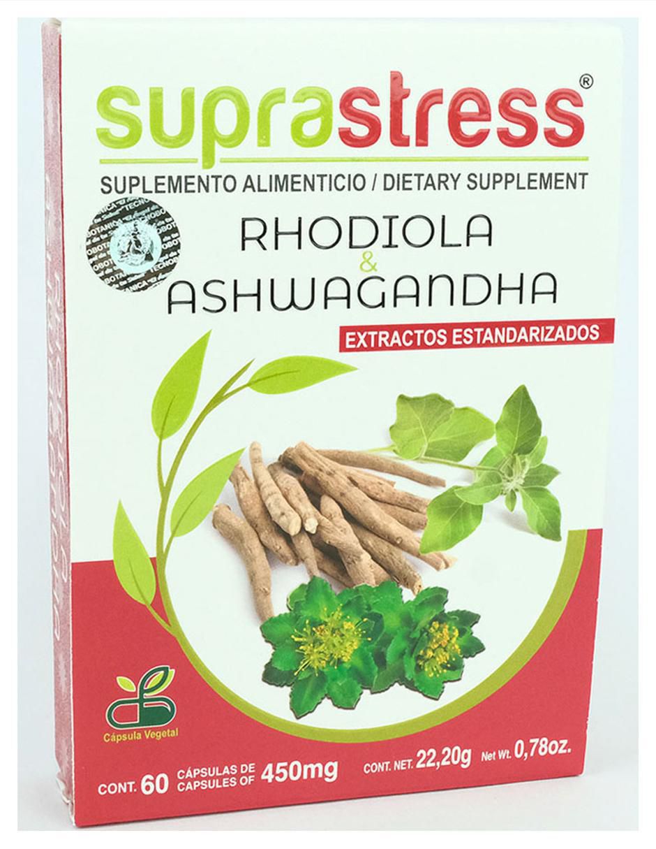 Suplemento alimenticio rhodiola y ashwagandha de 60 cáp 3