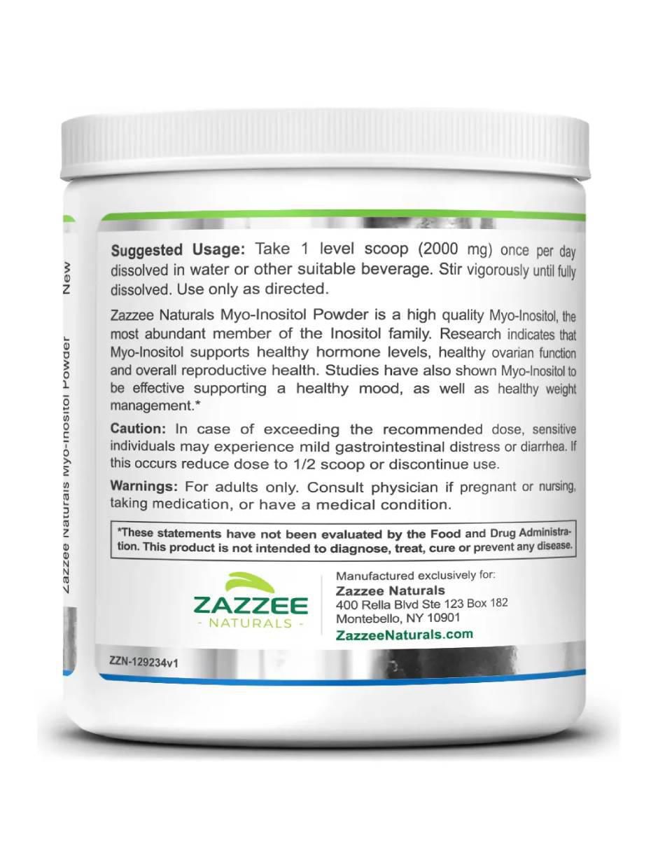 naturals myo inositol 366 g polvo suplemento equilibrio hormonal y fertilidad femenina Zazzee de 12 oz 3