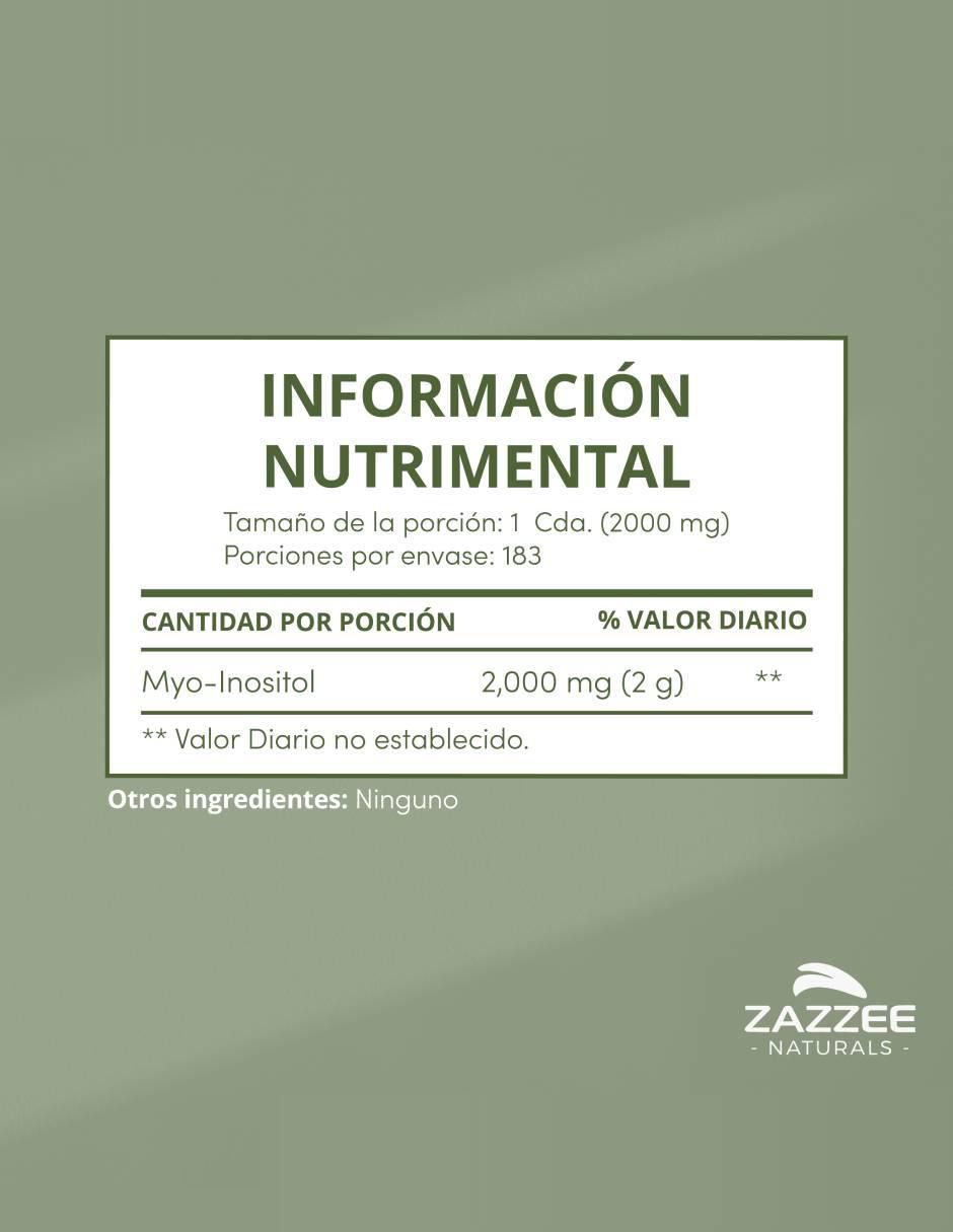 naturals myo inositol 366 g polvo suplemento equilibrio hormonal y fertilidad femenina Zazzee de 12 oz 5
