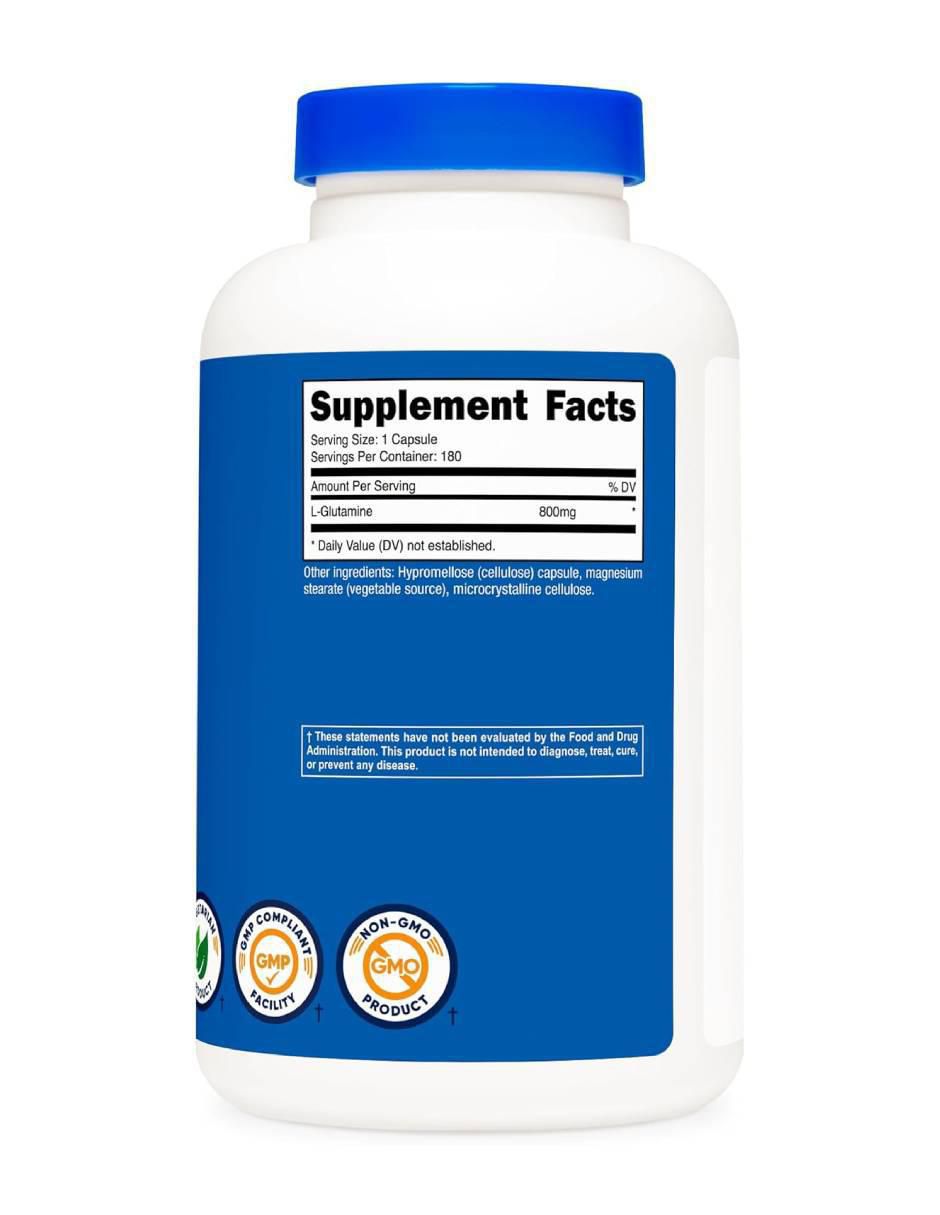 L-Glutamina 800 mg de 180 cápsulas 2