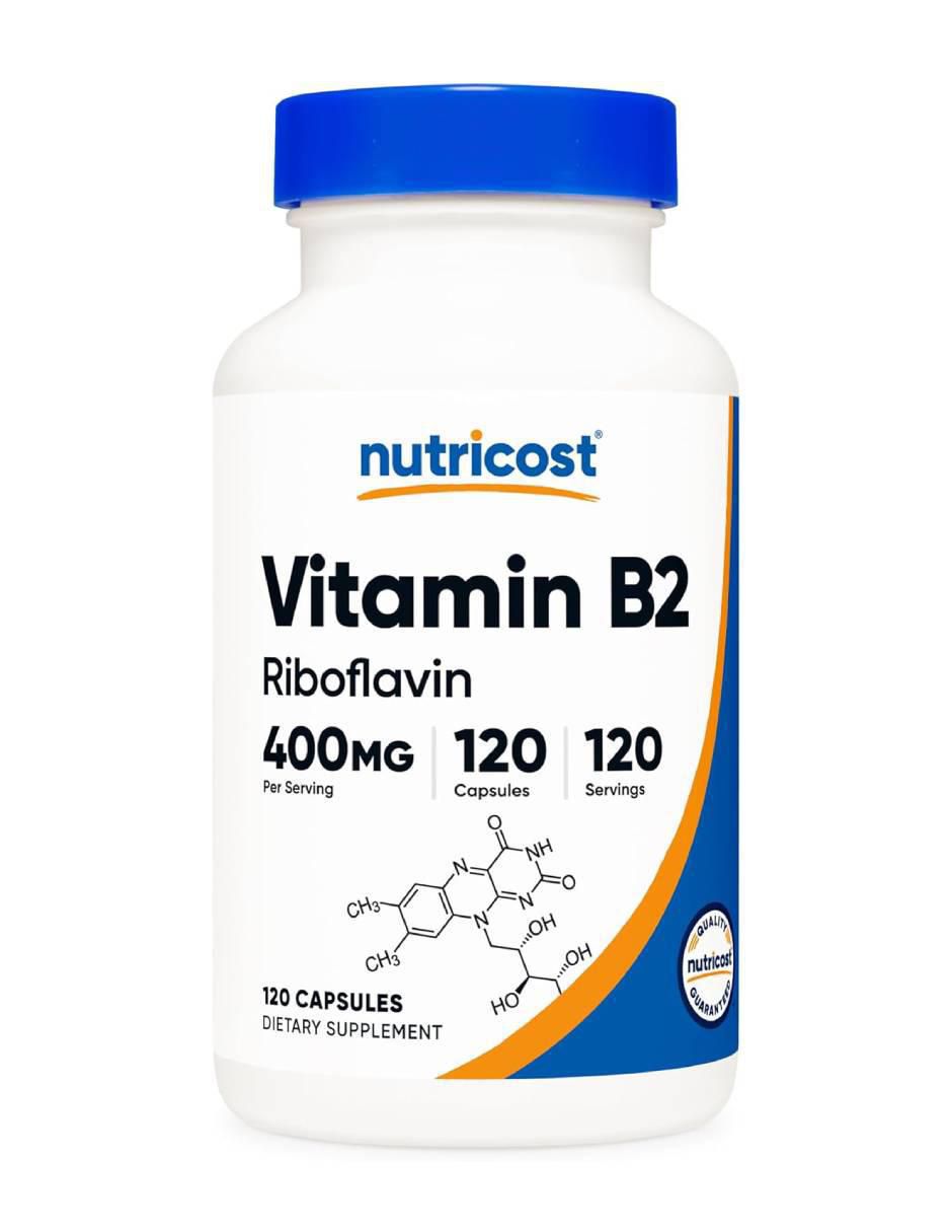 Vitamina B2 Riboflavina 400 mg de 120 cápsulas Vitamina B2 Riboflavina 400 mg de 120 cápsulas
