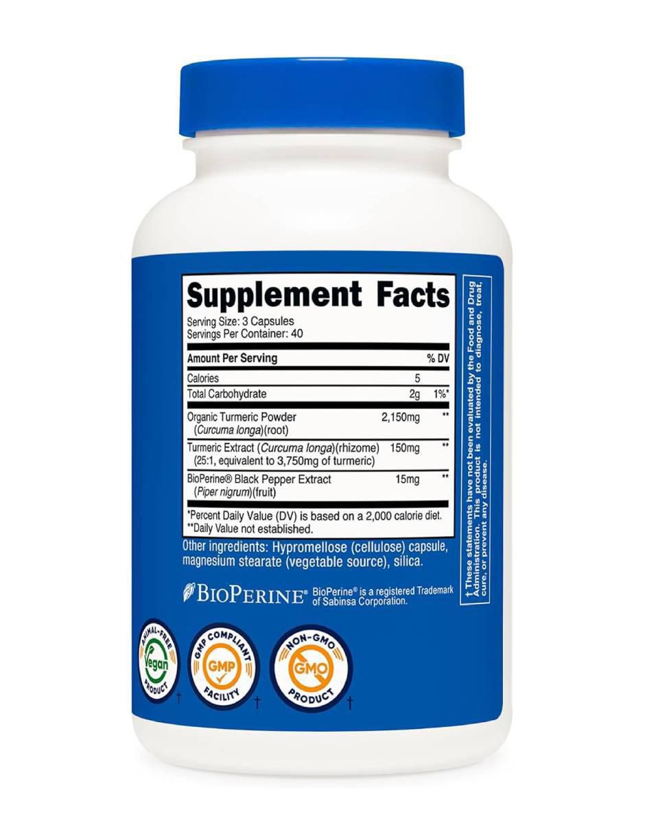 Cúrcuma 2300 mg de 120 cápsulas 2