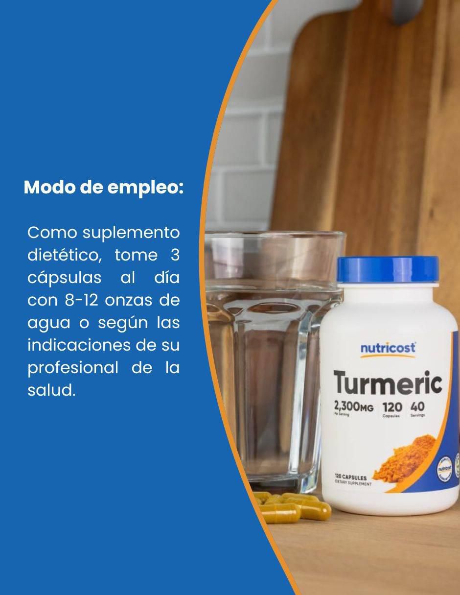 Cúrcuma 2300 mg de 120 cápsulas 4