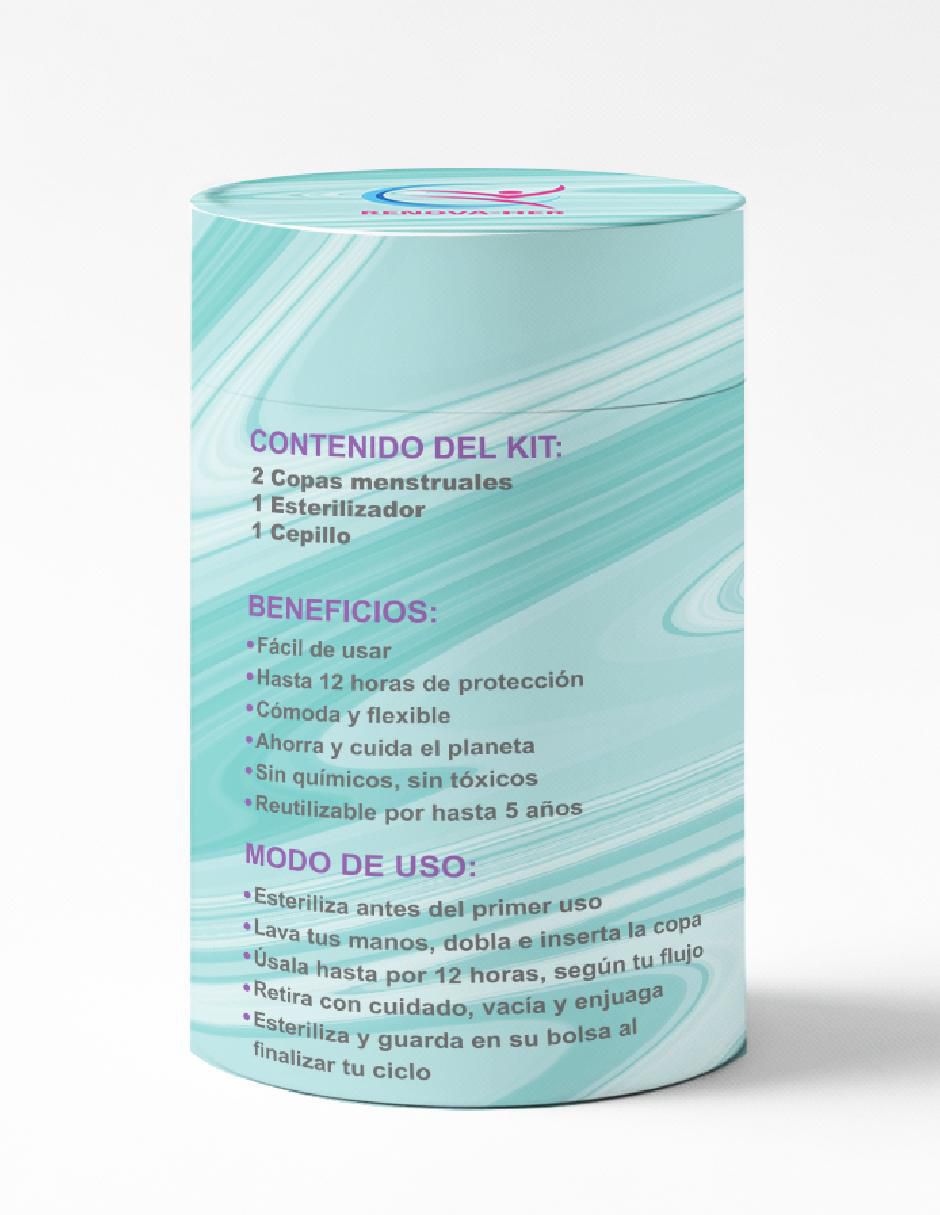 Kit copa menstrual con vaso esterilizador 8