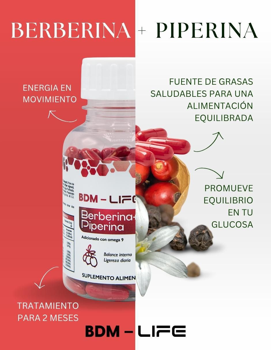 Berberina + Piperina de 120 cápsulas 2