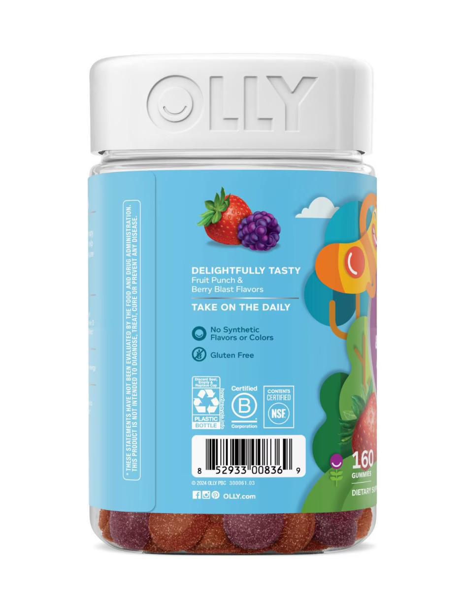 Gomitas multivitamínicas + probióticas para niños sabor frutos rojos de 160 gomitas 4