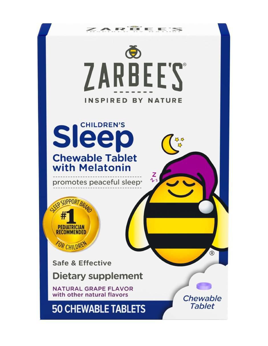 Tabletas masticables para niños con melatonina sabor uva de 50 tabletas Tabletas masticables para niños con melatonina sabor uva de 50 tabletas
