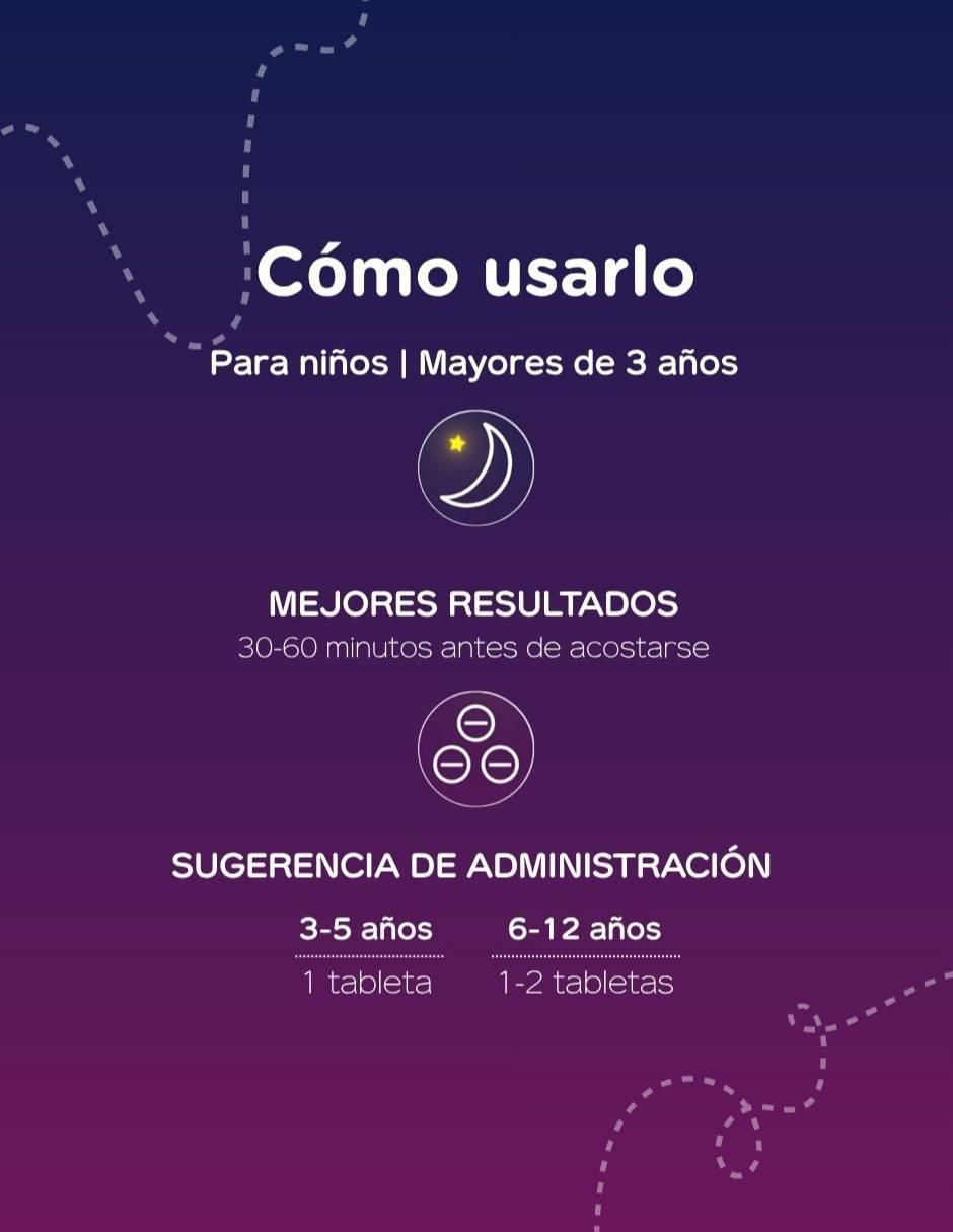 Tabletas masticables para niños con melatonina sabor uva de 50 tabletas 6