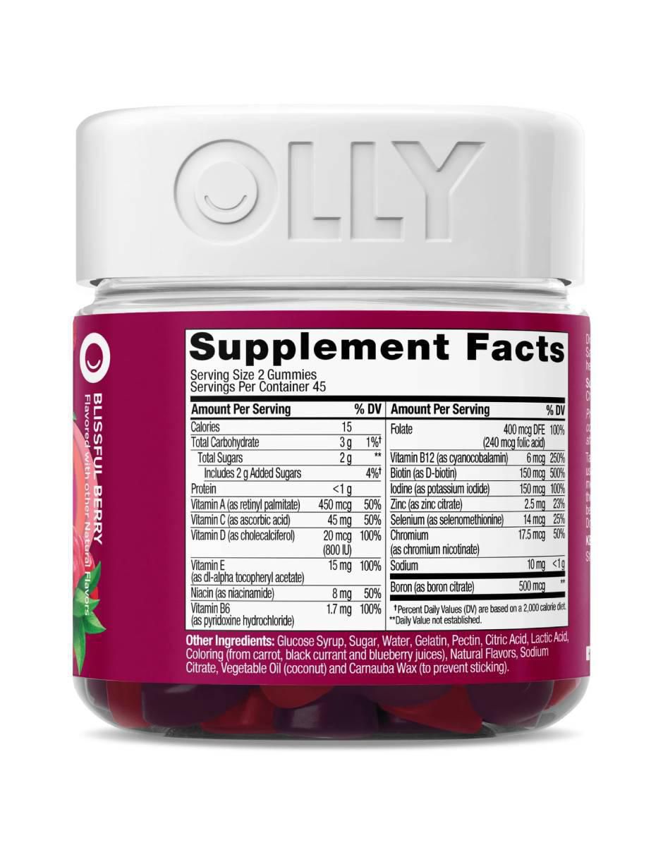 Women’s Multivitamin multivitamínico sabor frutos rojos de 90 gomitas 2