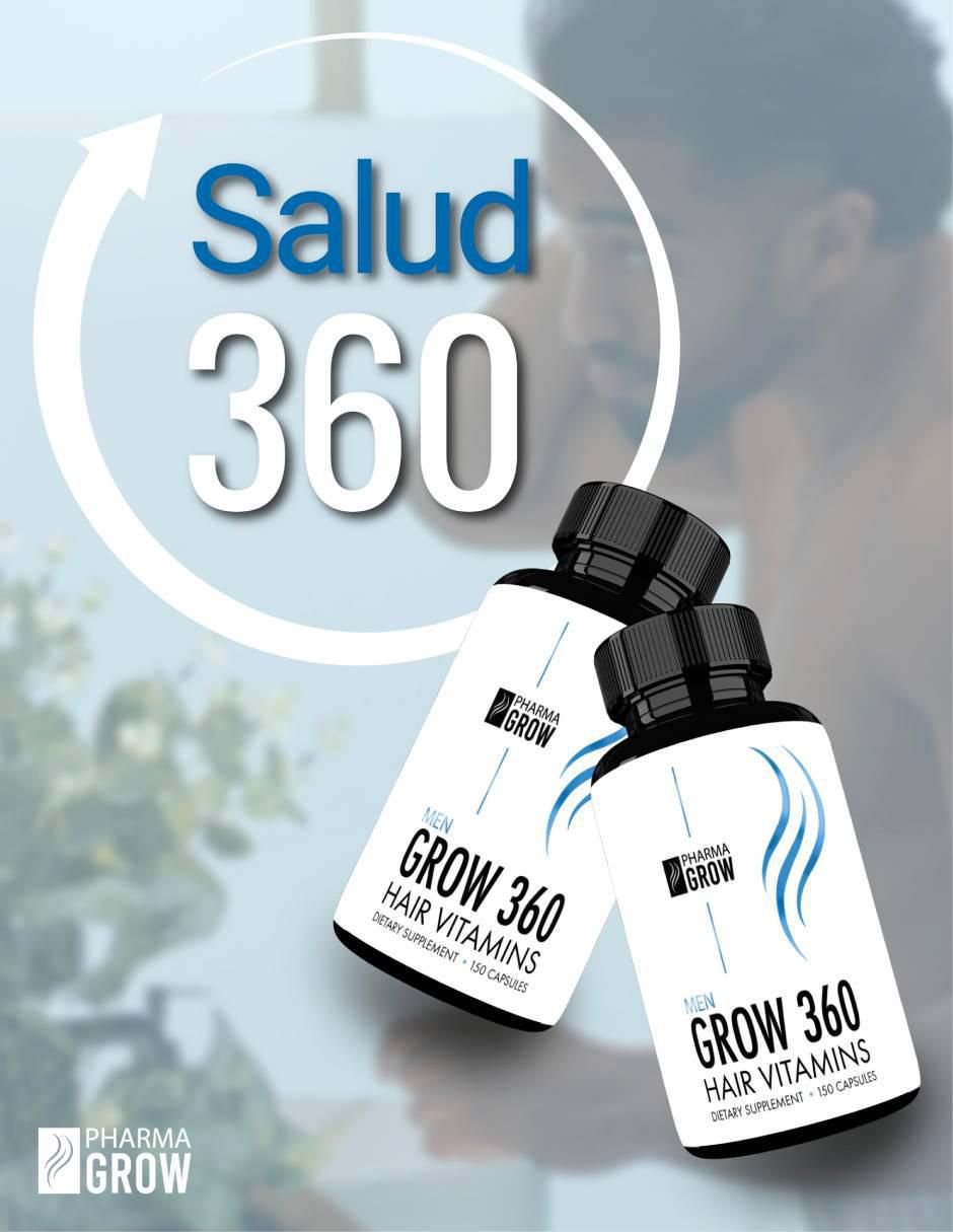 Grow 360 Hair Vitamins Men multivitamínico de 150 cápsulas 5