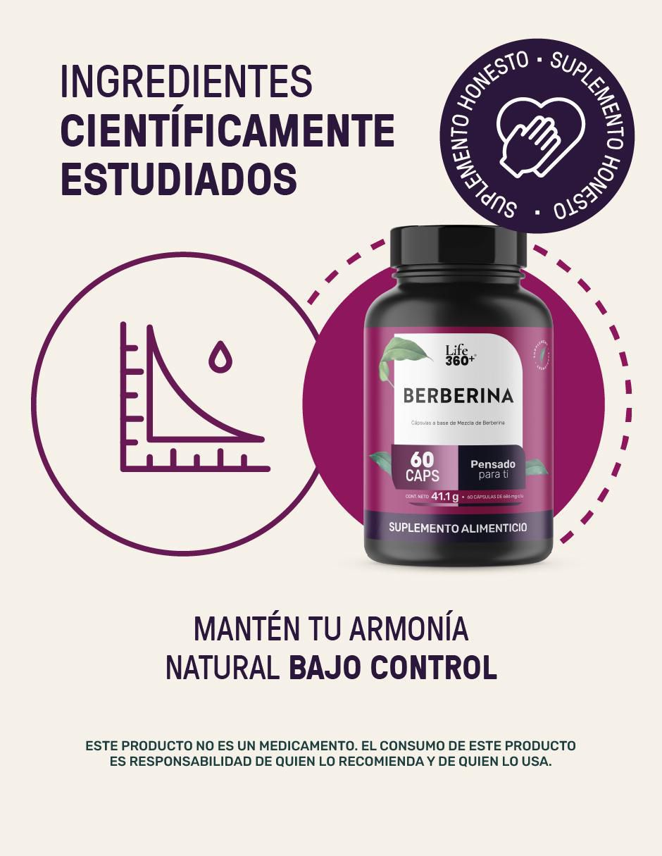 Suplemento alimenticio Life 360 + Berberina 4