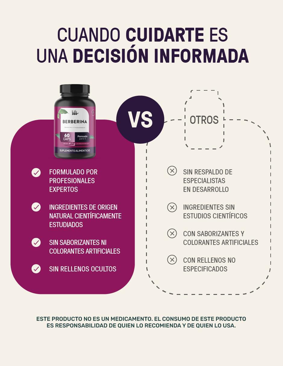 Suplemento alimenticio Life 360 + Berberina 7