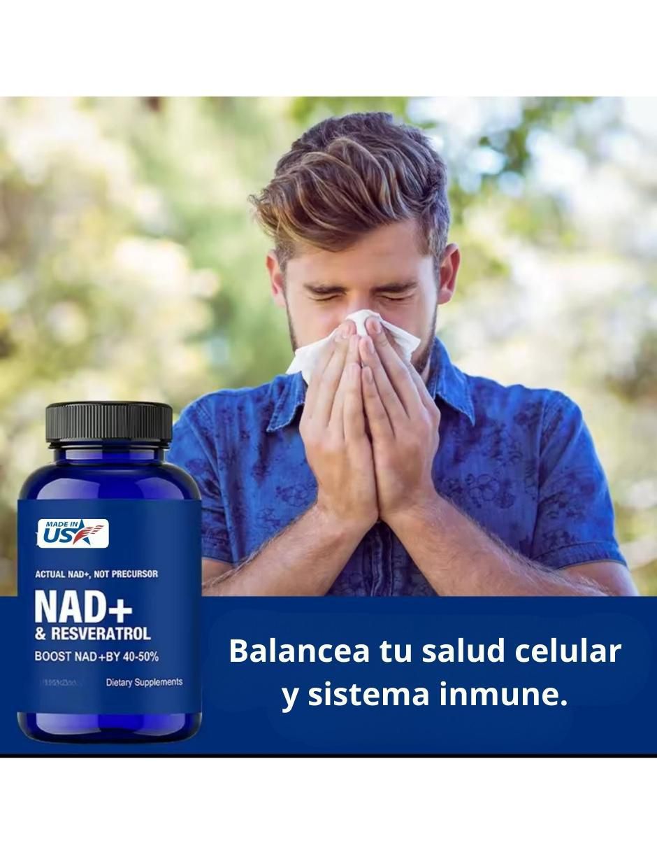 Nad + Resveratrol suplemento alimenticio cápsulas 2