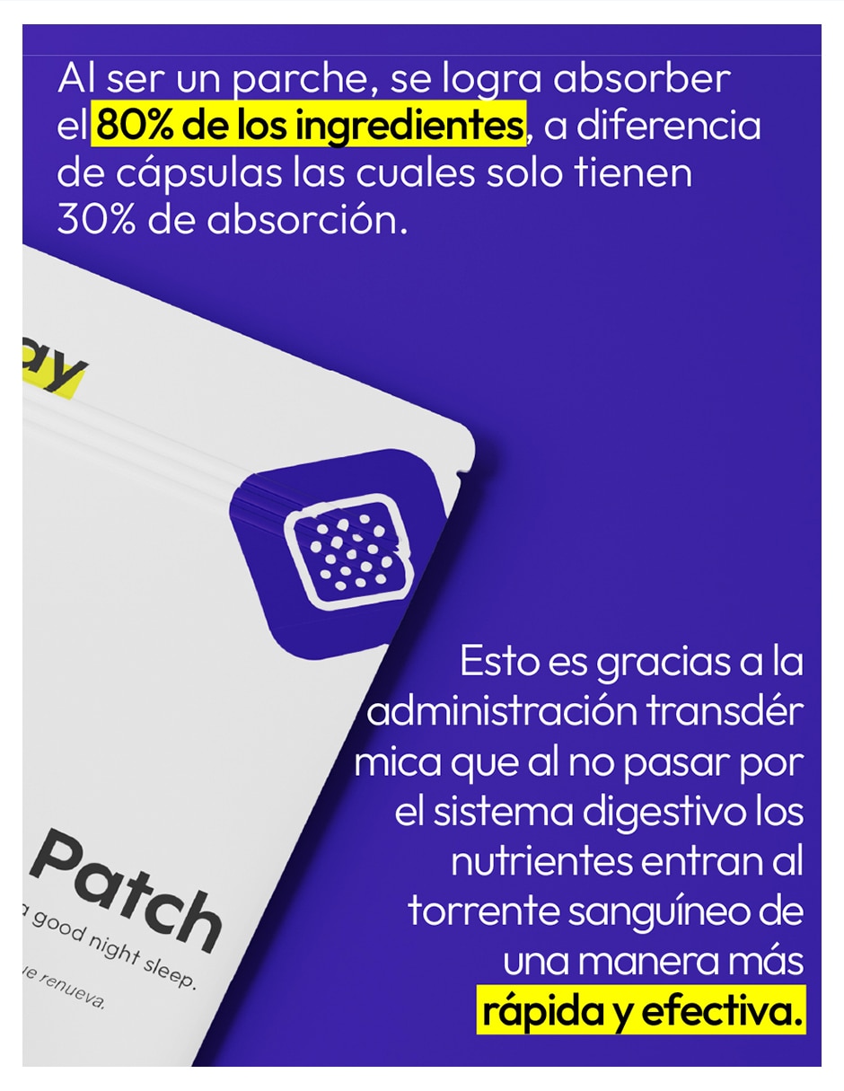 Recharge sleeping patch con melatonina de 12 parches 3