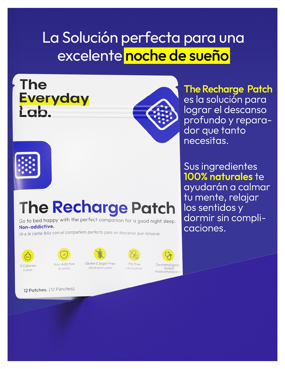 Recharge sleeping patch con melatonina de 12 parches 5
