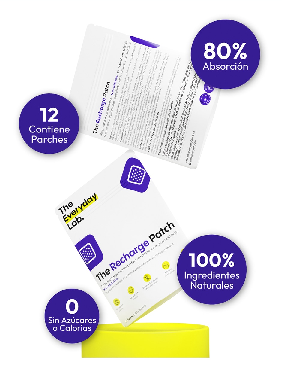 Recharge sleeping patch con melatonina de 12 parches 6
