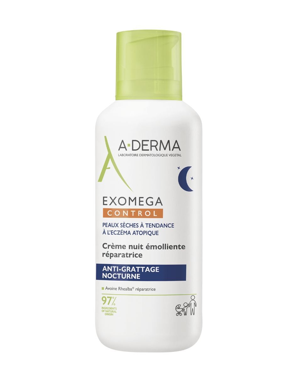 Crema para cuerpo recomendada para calmar la piel de noche crisis de comezon Exomega 400 ml para piel seca y sensible