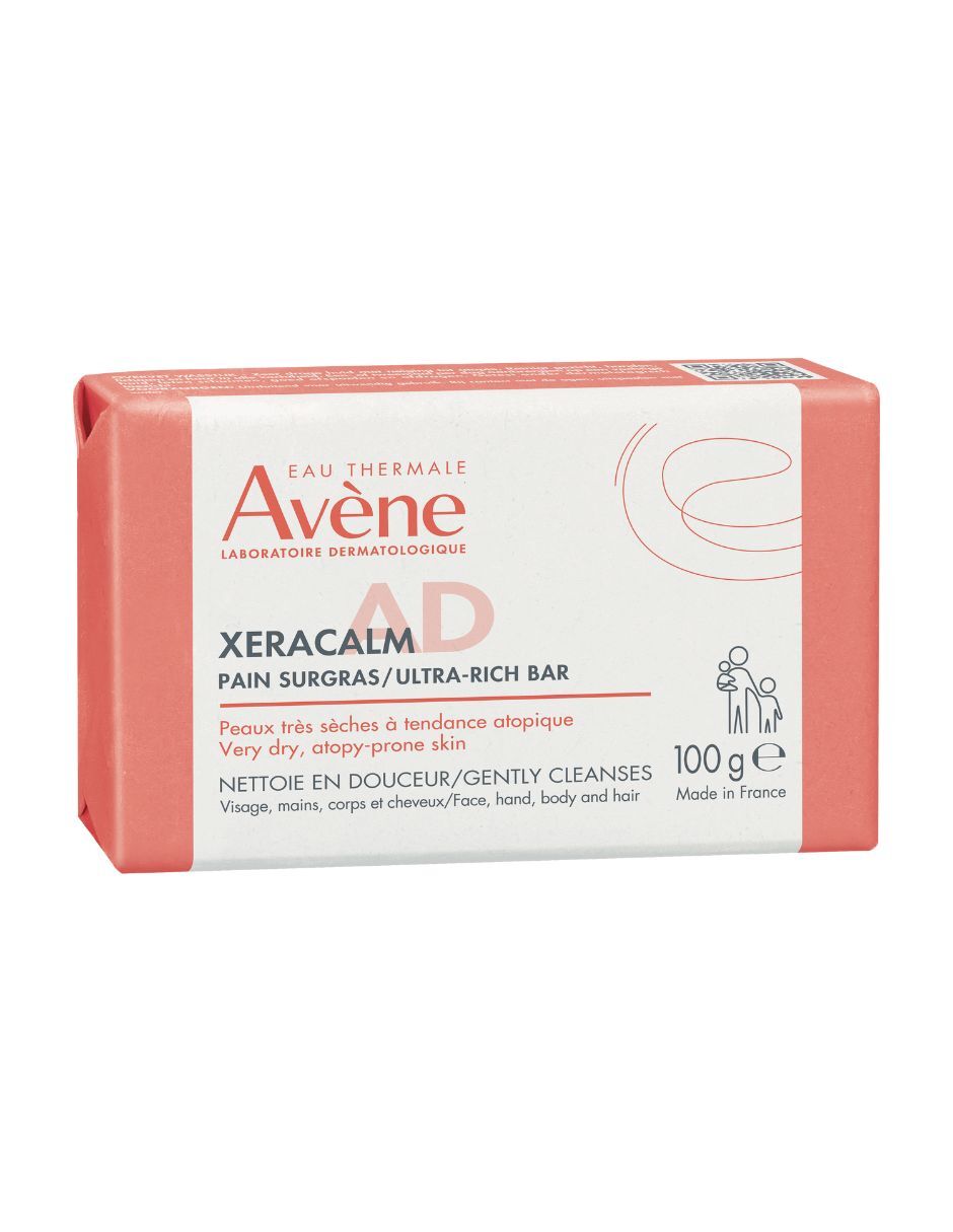 Limpiadores rostro y cuerpo barra dermolimpiadora facial y coporal Avene Xeracalm para piel muy seca 100 gr para calmar la piel