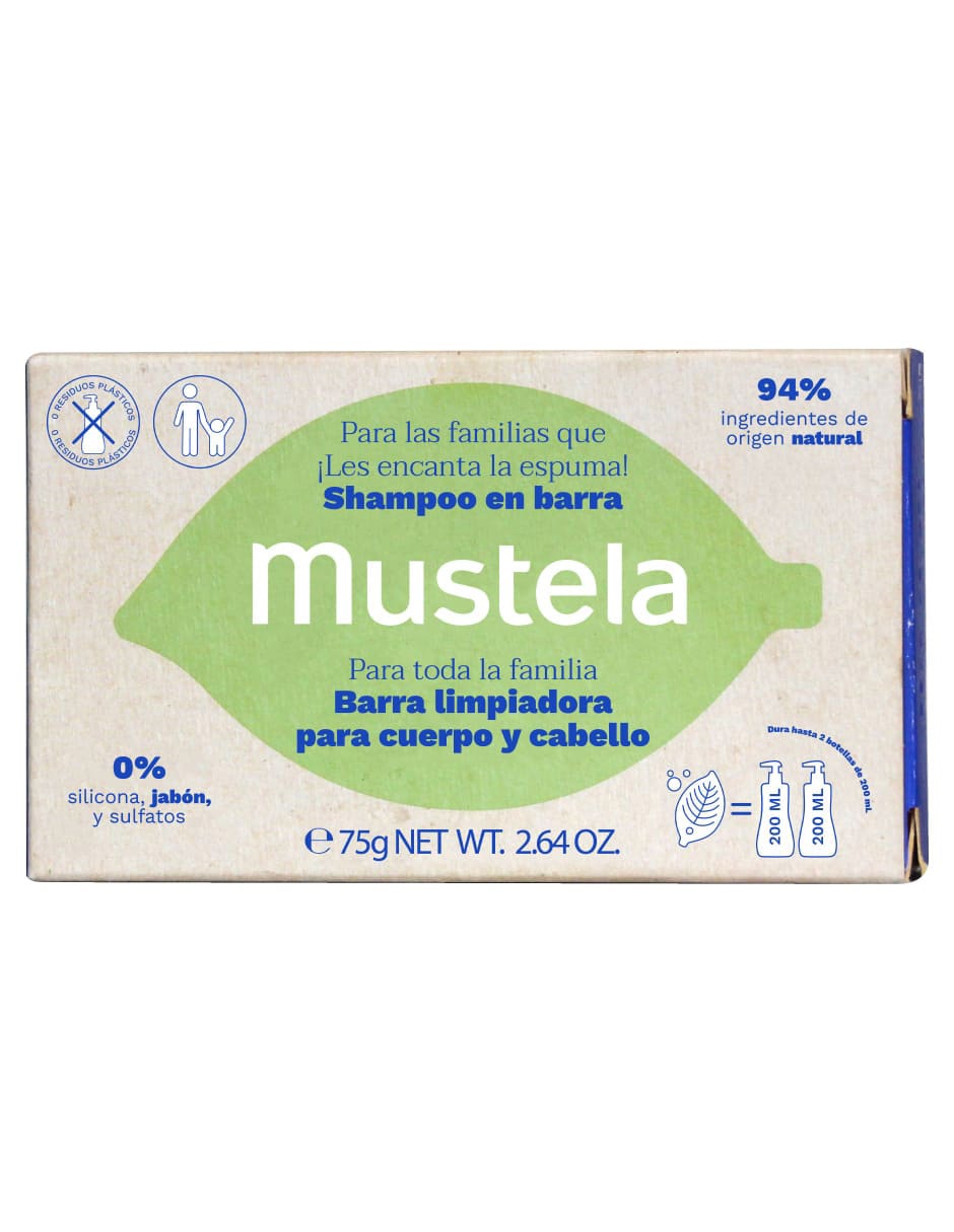 Shampoo sólido hidratante para cabello y cuerpo Bio 75 g