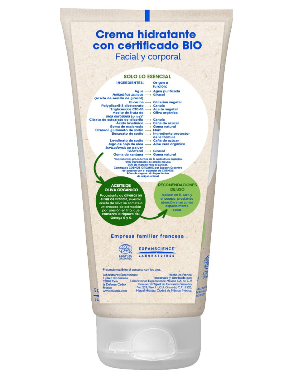 Crema para rostro y cuerpo recomendada para hidratar día y noche Bio para piel normal 2