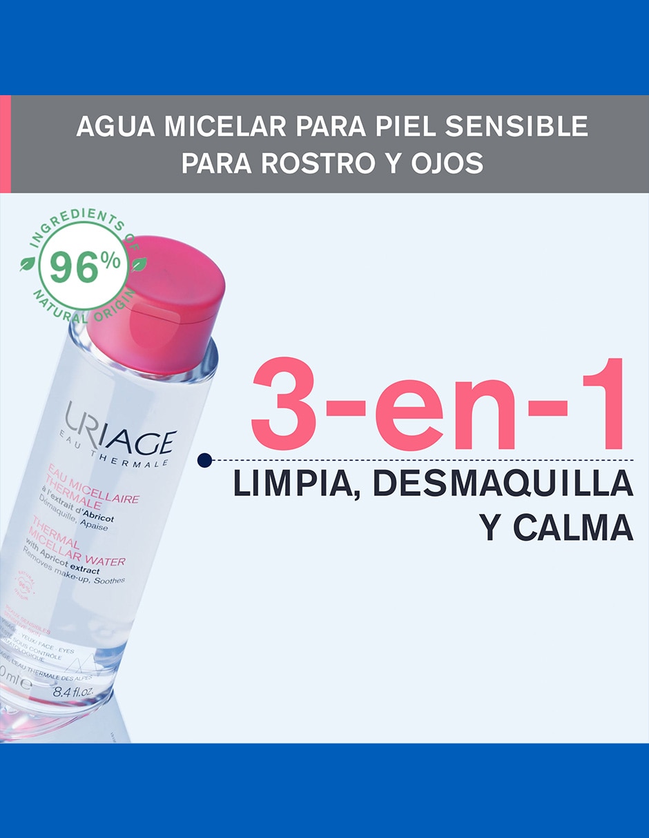 Set limpiador facial Duo agua micelar para desmaquillar 3