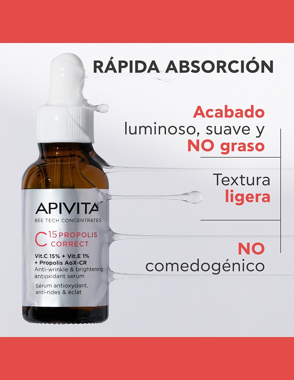 Sérum antioxidante facial Bee tech propolis correct de piel normal 6