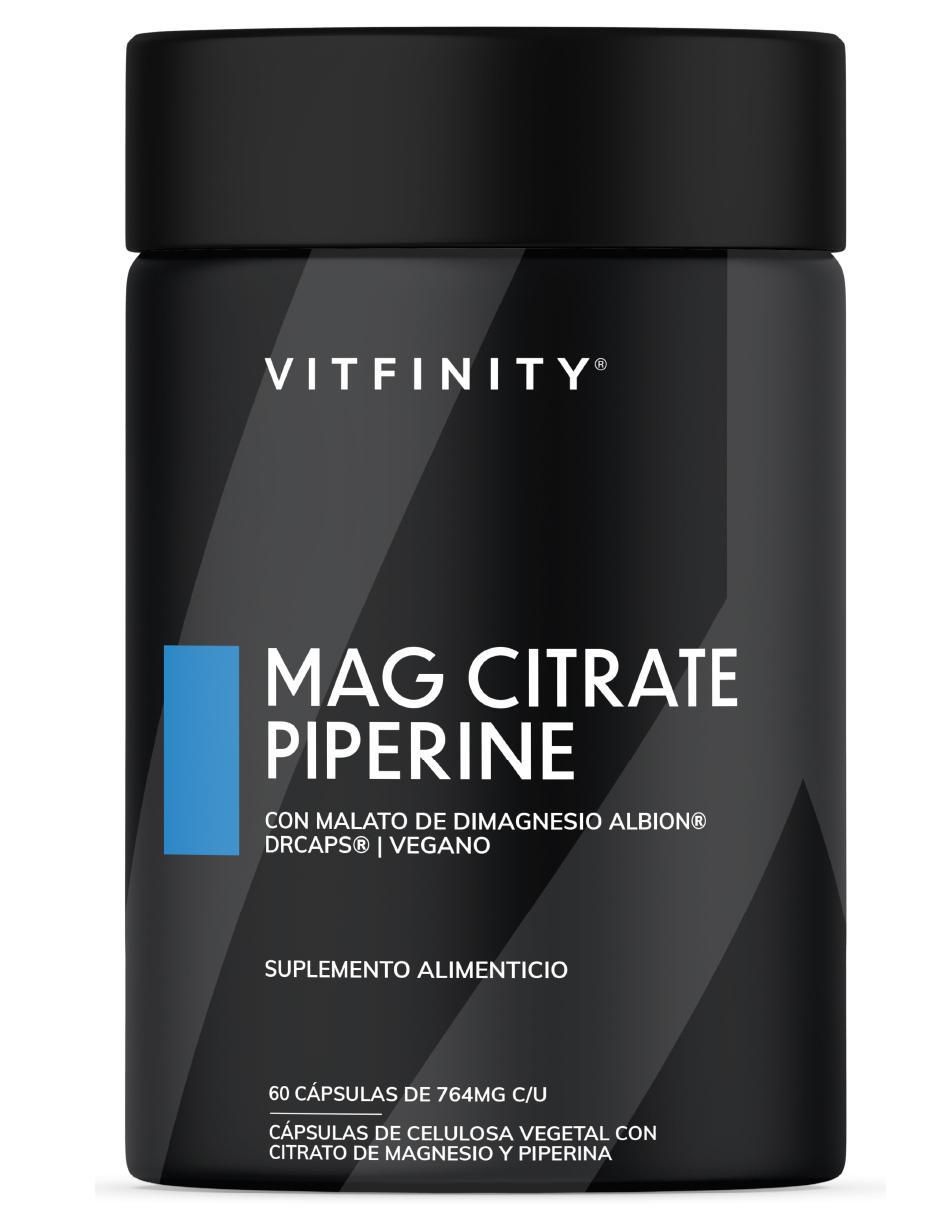 Mag citrate piperine con citrato de magnesio de 60 cápsulas