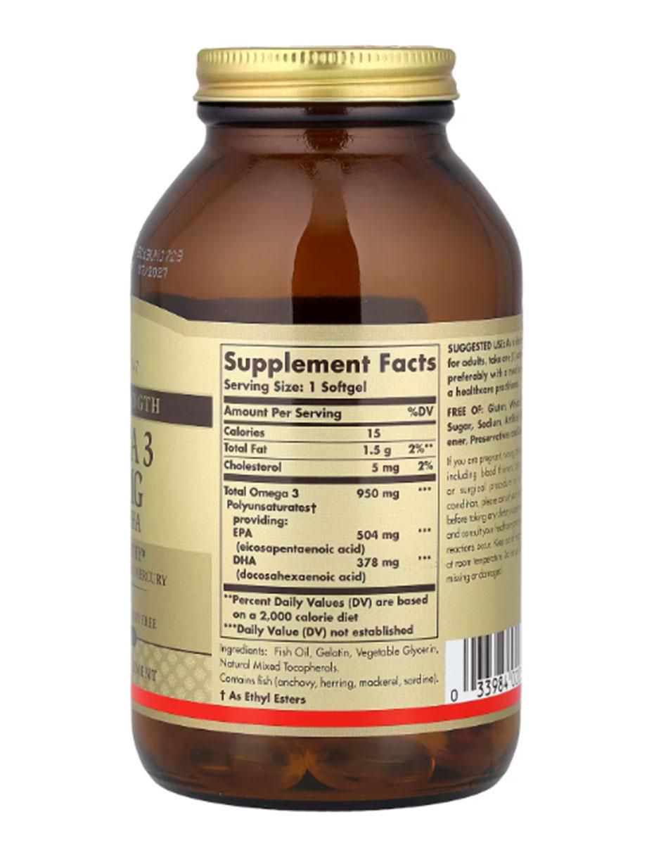 Omega 3, EPA y DHA de 100 cápsulas 2