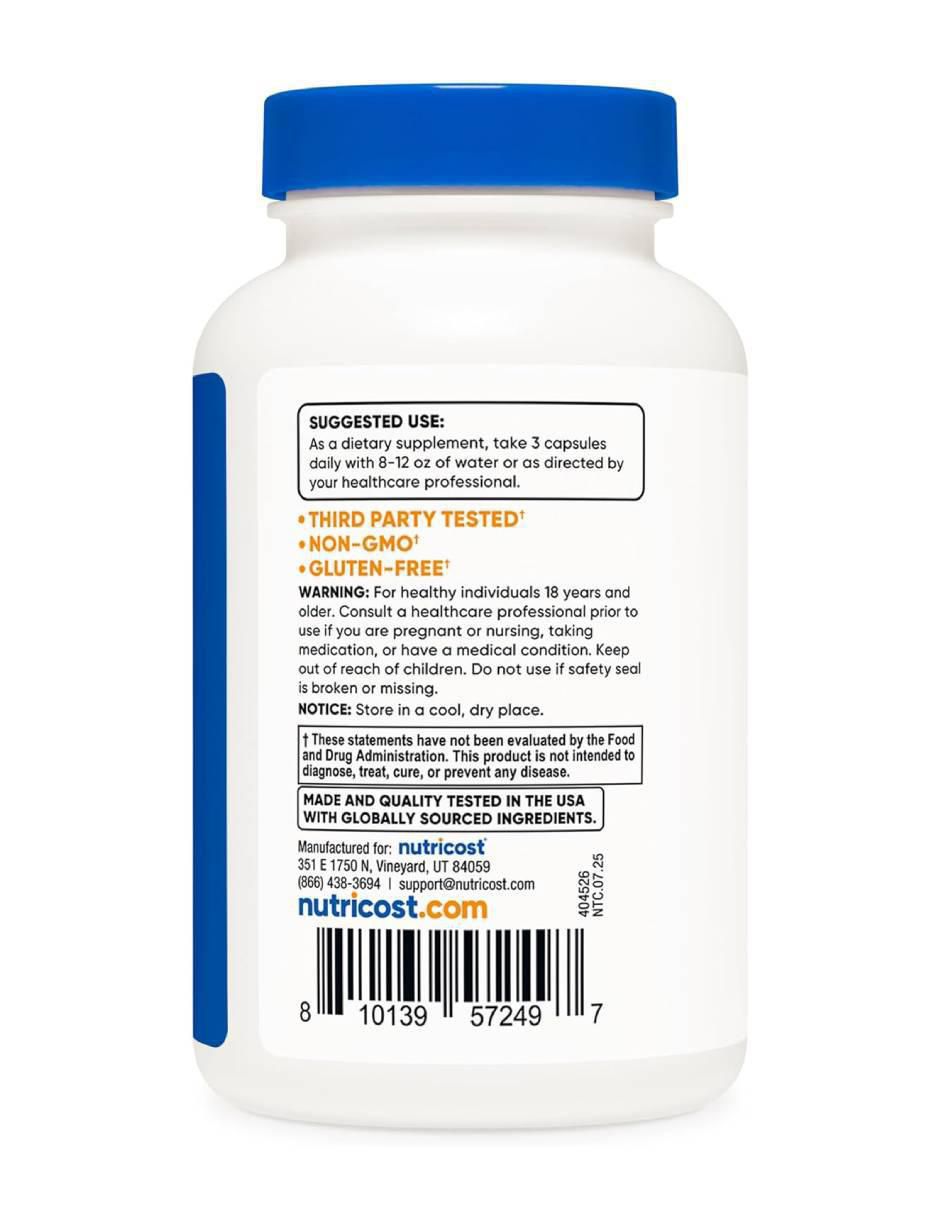 Testosterone complex 1800 mg suplemento apoyo hormonal, energía y rendimiento masculino  con testosterona de 90 cápsulas 3