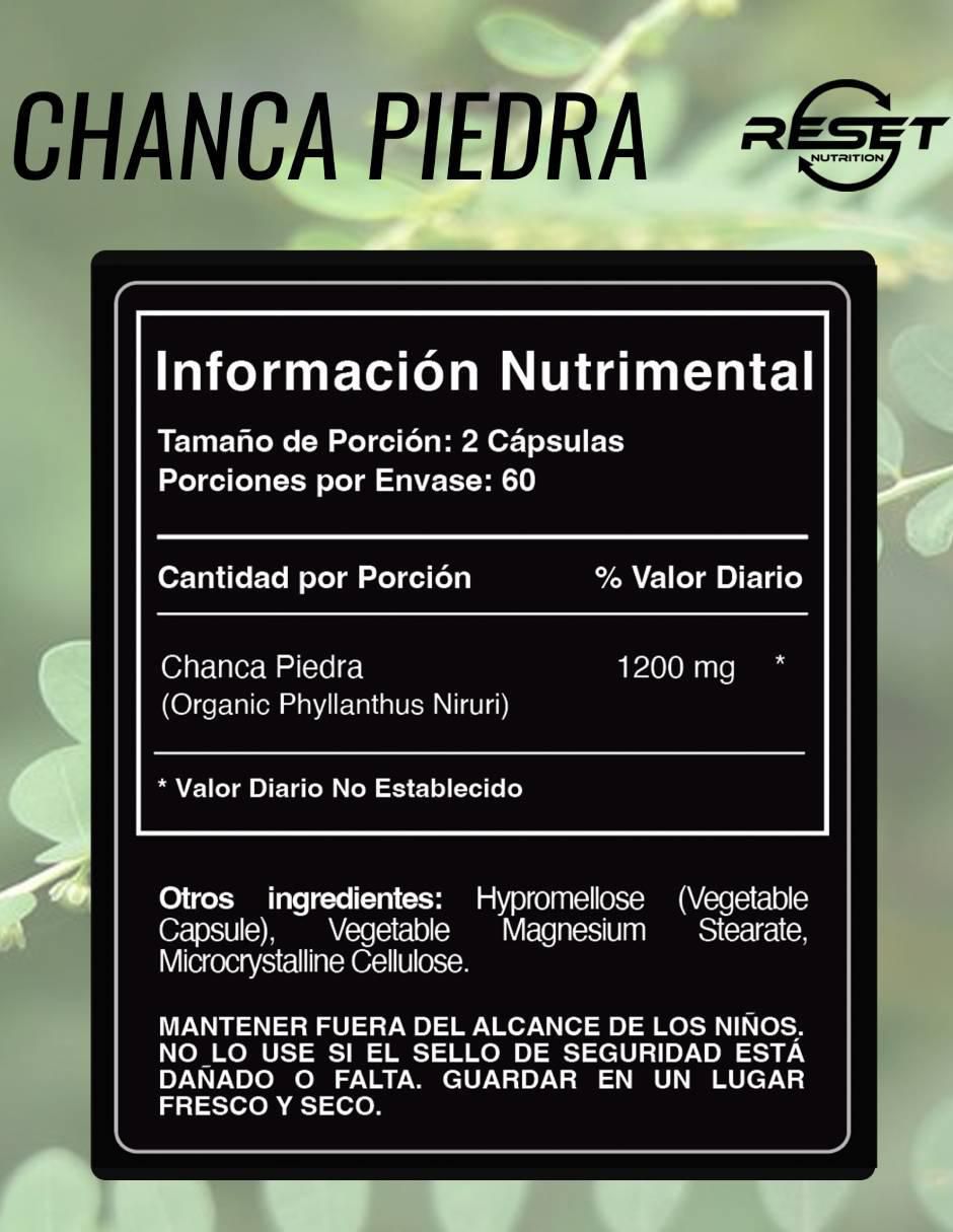 Suplemento para cálculos renales, salud urinaria y protección hepática con Chanca piedra de 120 Cápsulas 3