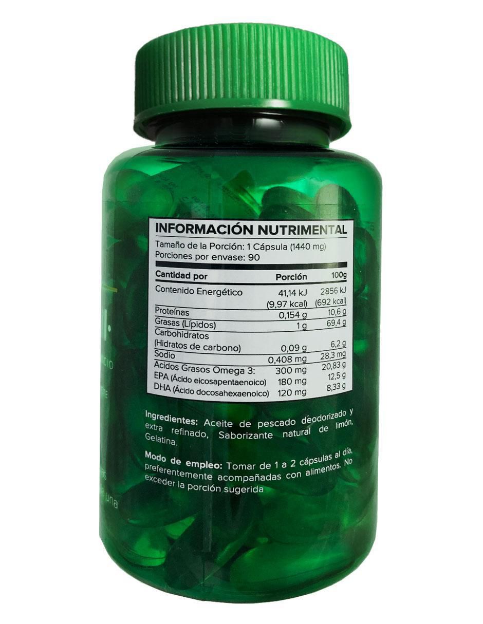 Fish Oil con omega 3 de 90 cápsulas 2
