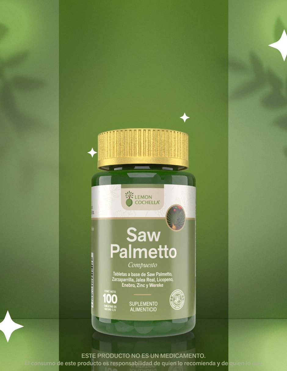 Saw palmetto con zarzaparilla, jalea real, licopeno, enebro, zinc y wereke de 100 tab 4