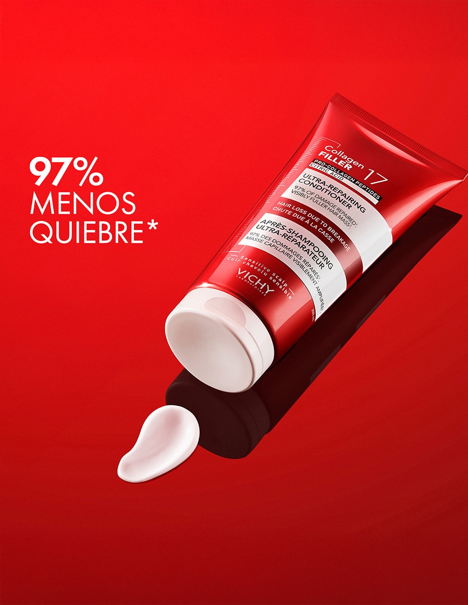 Acondicionador para cabello Dercos Collagen 17 Acondicionador Reparador de Daño Vichy Dercos 200 ml 7