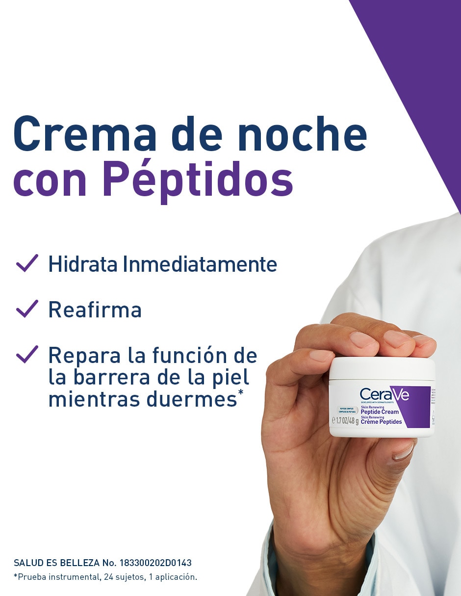 Crema facial recomendada para prevenir signos de la edad de noche Péptidos Skin Renewing todo tipo de piel 4