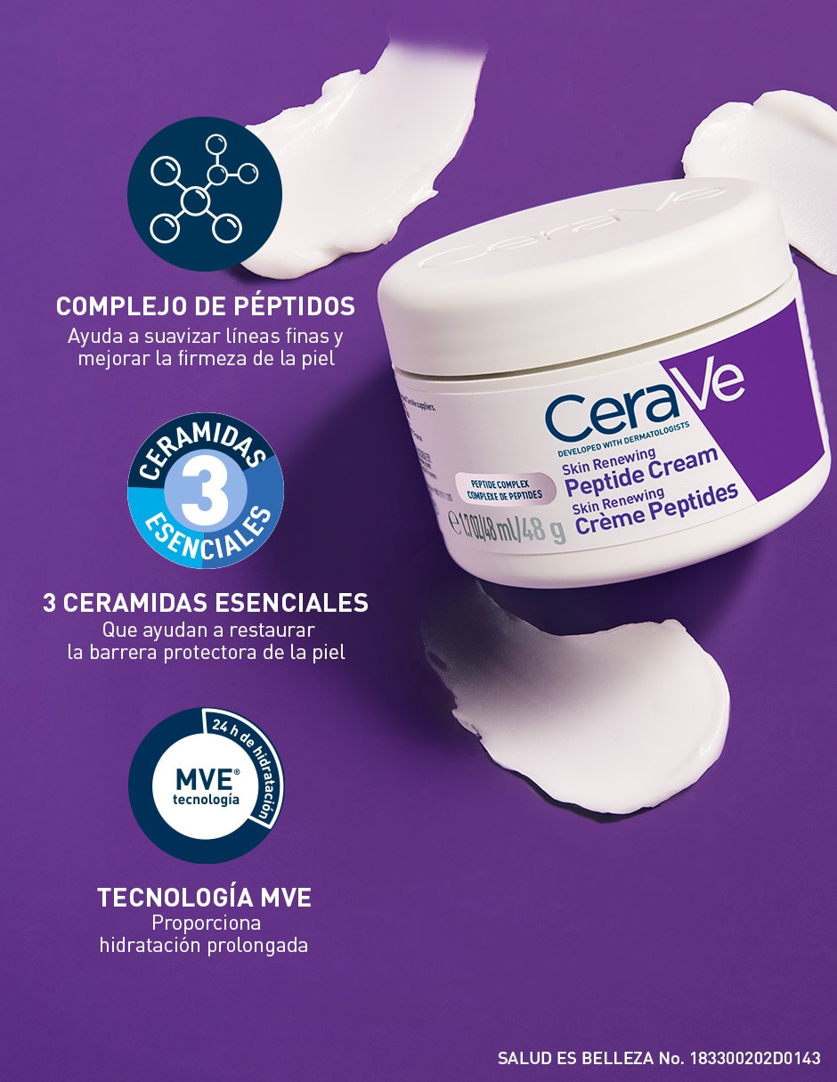 Crema facial recomendada para prevenir signos de la edad de noche Péptidos Skin Renewing todo tipo de piel 5