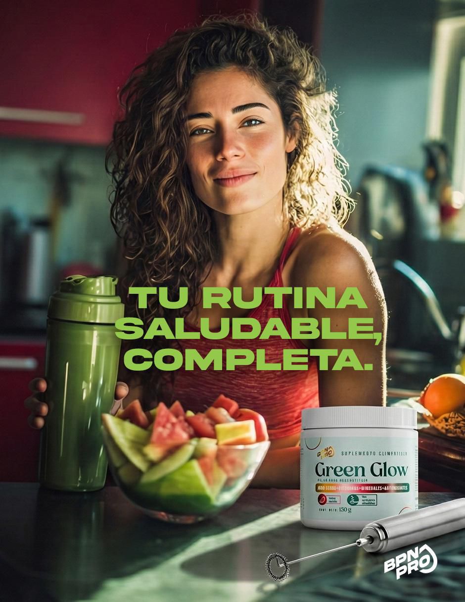 Green Glow Jugo Verde con Alfalfa, Apio, Nopal, Espinaca, Zanahoria, Naranja, Jengibre, Piña, Vitaminas, Calcio y Astaxantina sabor sandía de 150 g 8