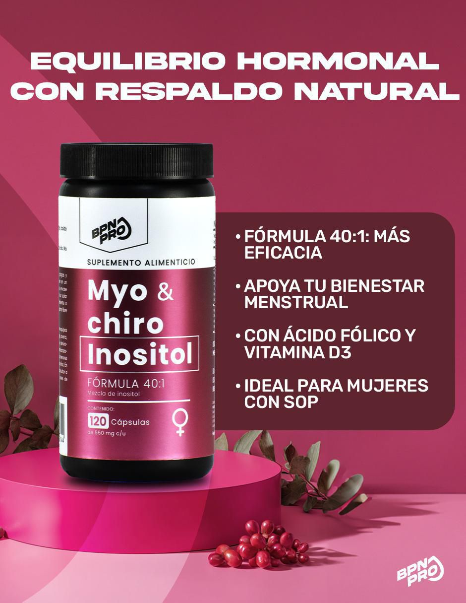 Myo & Chiro Inositol con ácido fólico y vitamina D3 120 cápsulas 2