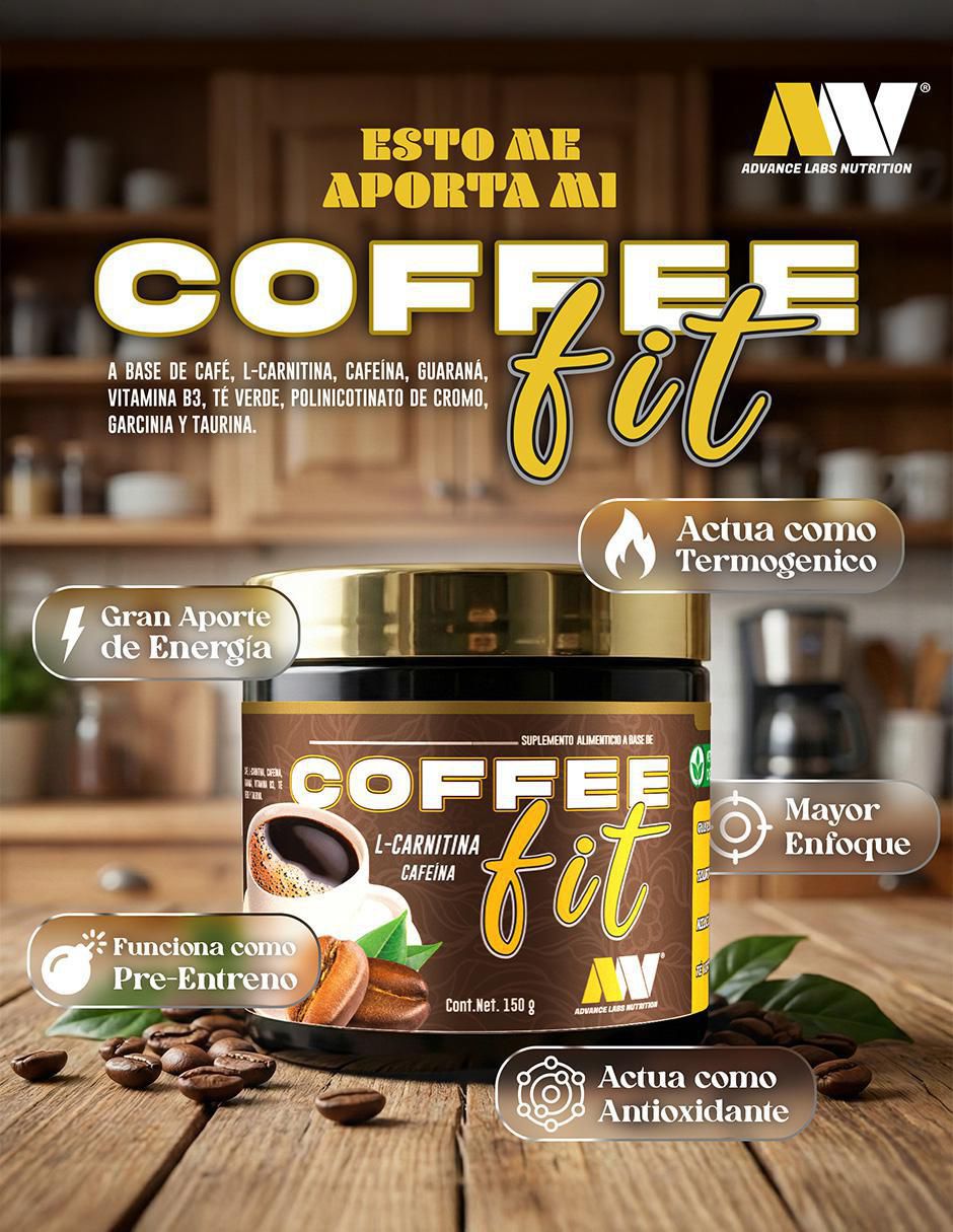 Coffee Fit energtico y termognico Advance Nutrition con L-Carnitina sabor  caf de 180 g | Liverpool