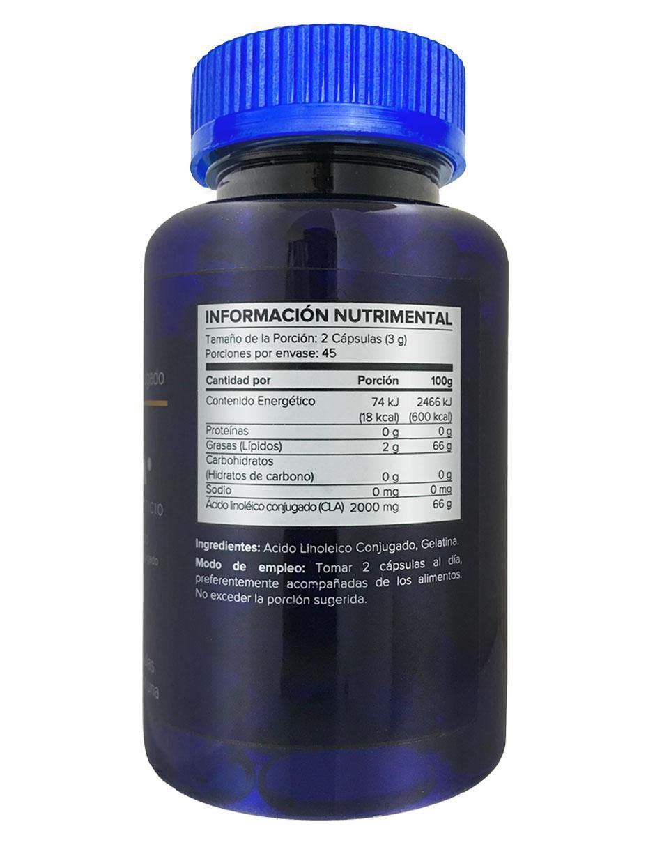 Cla con ácido linoleico conjugado de 90 cápsulas blandas 2