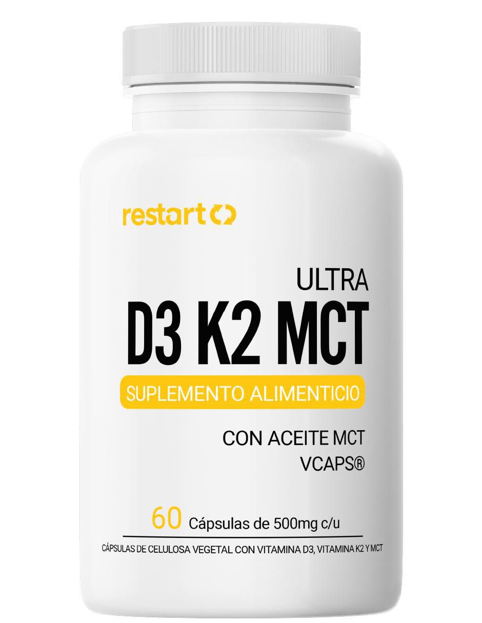 Vitamina D3 Vegana y K2 con Aceite MCT de 60 cápsulas