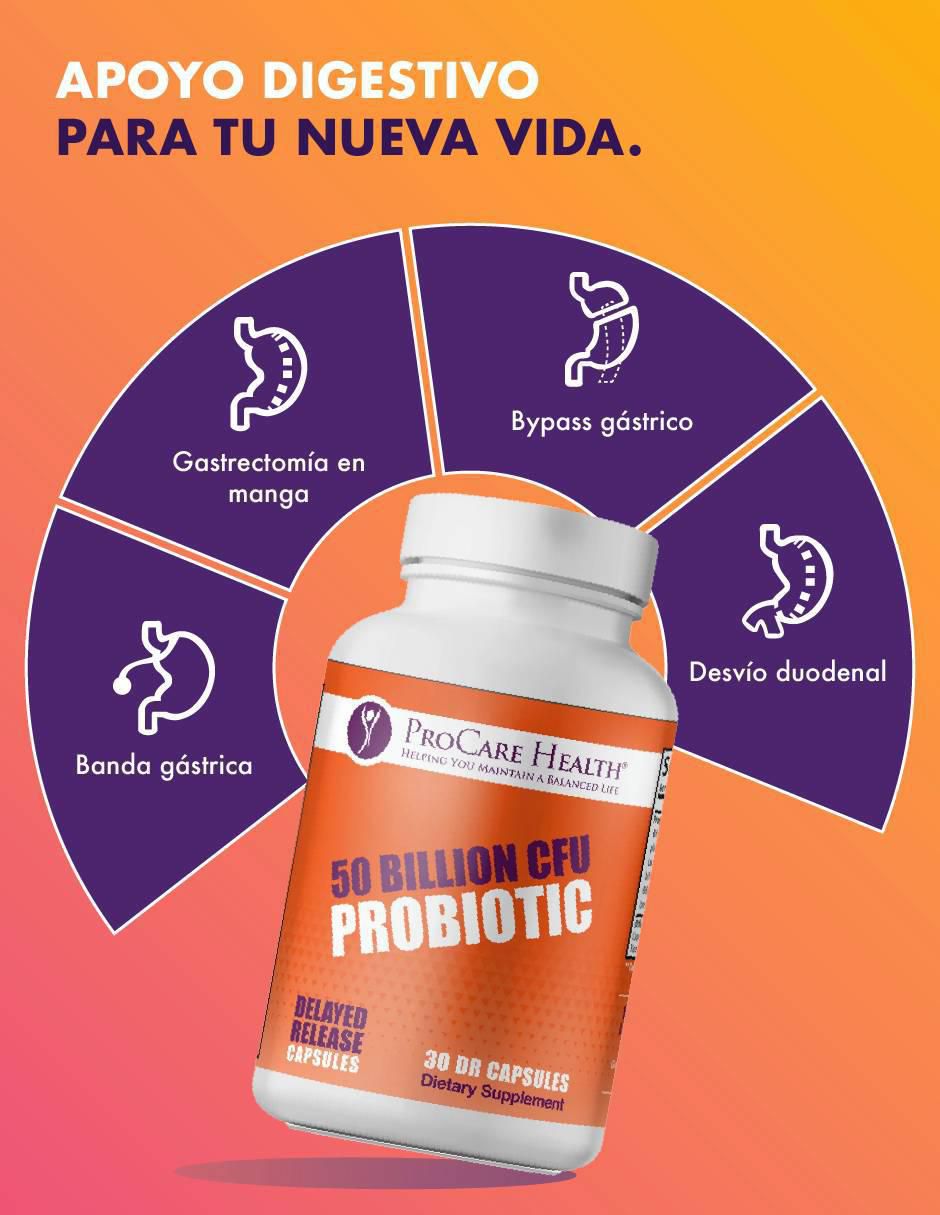 Probiótico 50 billion CFU 30 apoyo digestivo e inmunológico post bariátrico de 30 cápsulas 4
