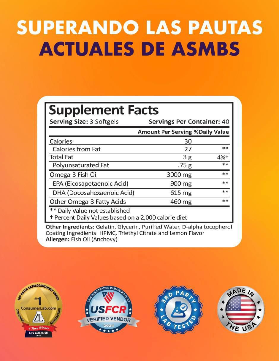 Omega 3 sabor limón de 120 cápsulas 2