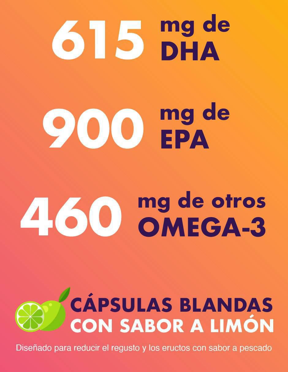 Omega 3 sabor limón de 120 cápsulas 3