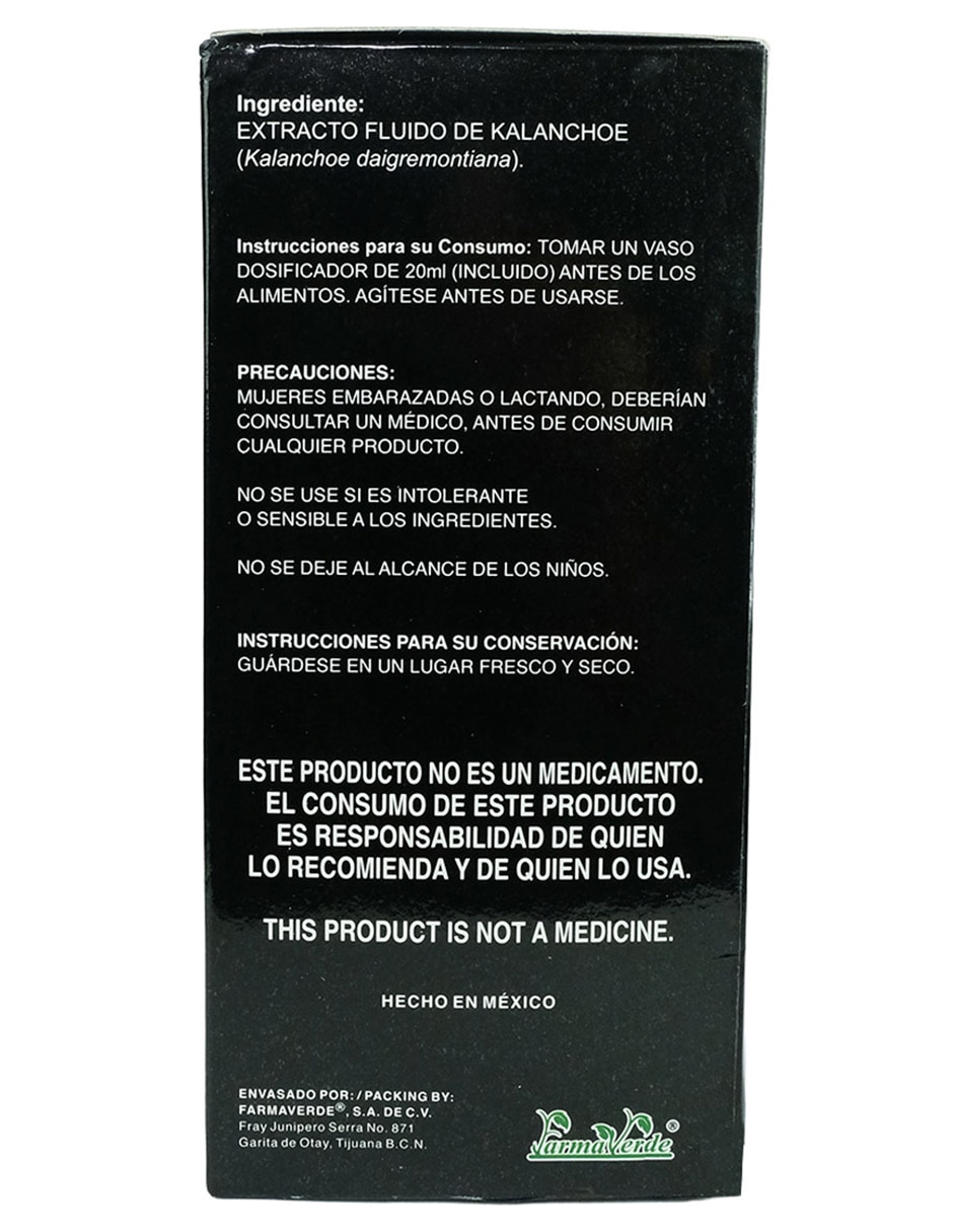 Suplemento alimenticio Berberina del Agracejo Indio con kalanchoe de 900 ml 2