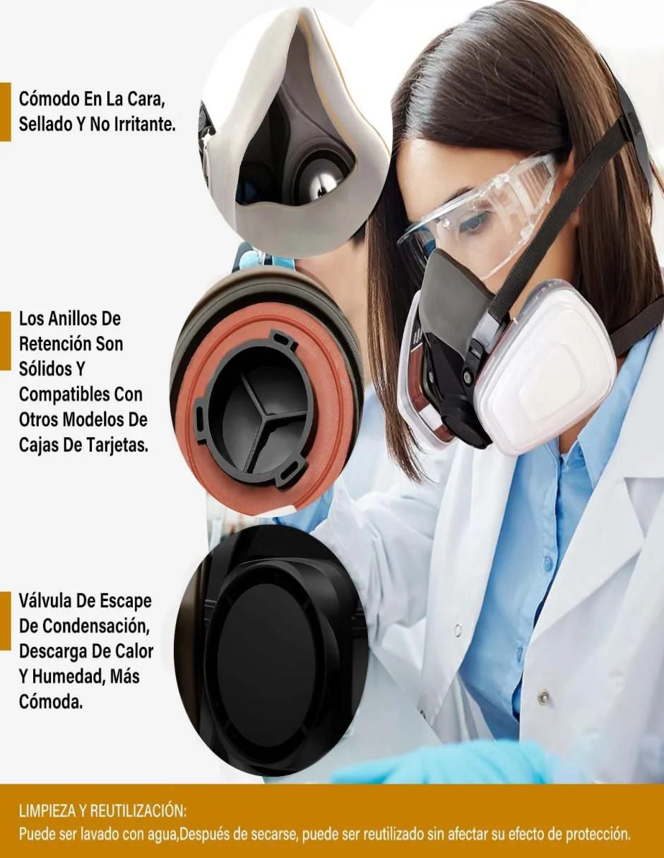 Careta facial plástico 6 piezas 3