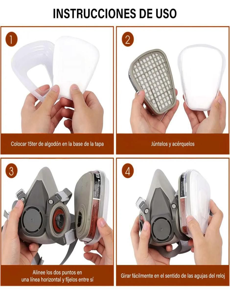Careta facial plástico 6 piezas 4